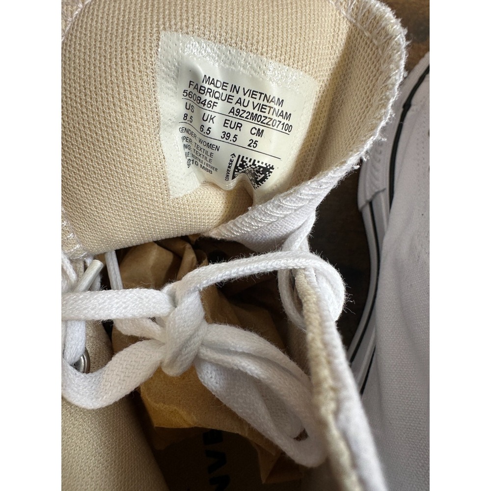 Converse Chuck Taylor All Star Platform High White Shoes 560846F Womens Size 8.5 - Picture 7 of 16